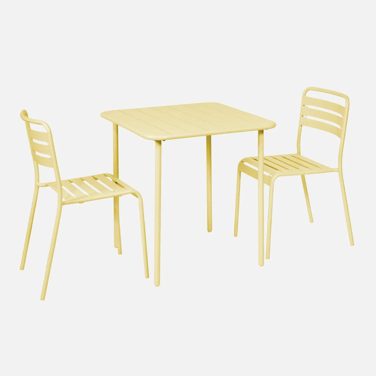Conjunto de jardim com mesa em metal com 2 cadeiras