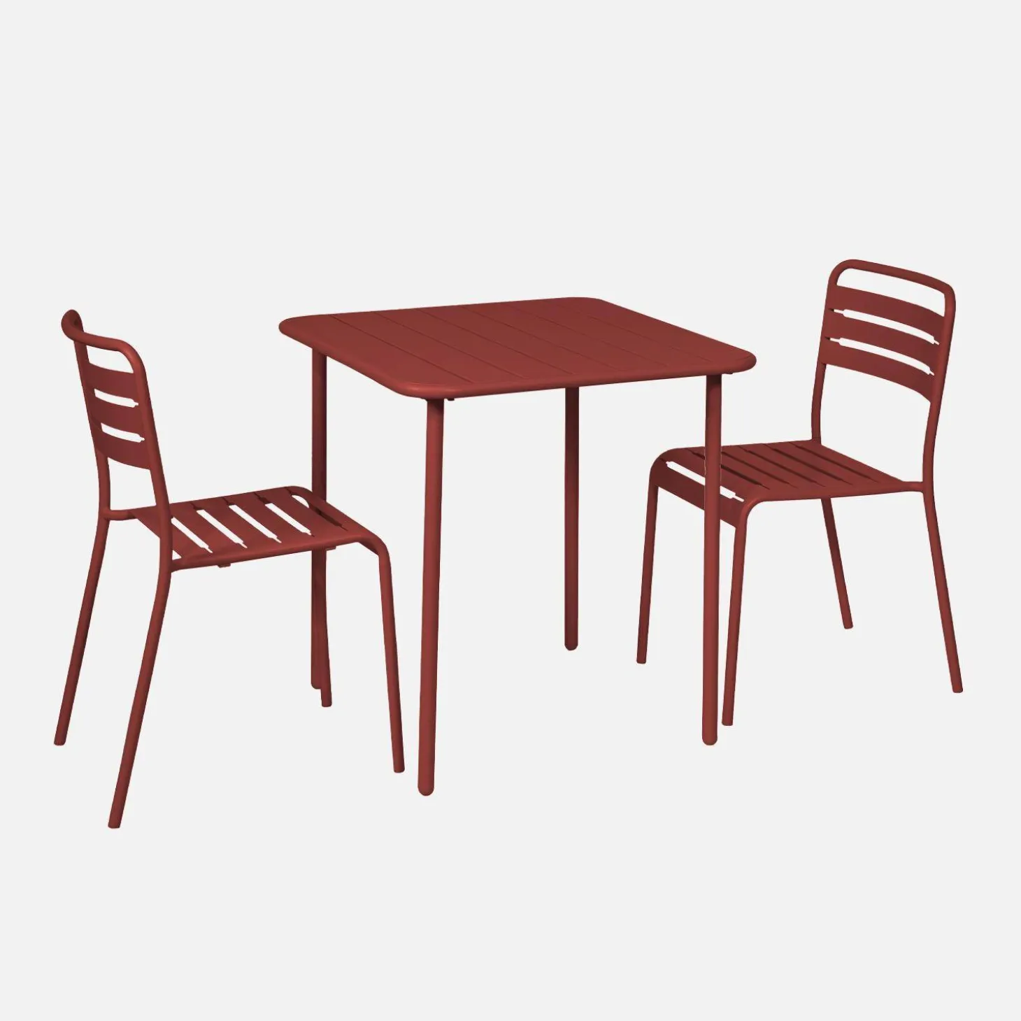 Conjunto de jardim com mesa em metal com 2 cadeiras