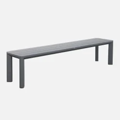 Conjunto de jardim com mesa em alumínio com 4 cadeiras e 1 banco