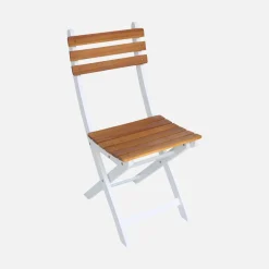 Conjunto de jardim com mesa em madeira de acácia com cantos arredondados com 10 cadeiras