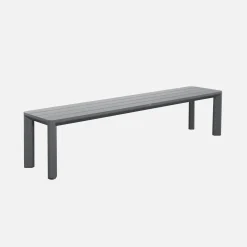 Conjunto de jardim com mesa em alumínio com 1 banco e 4 cadeiras