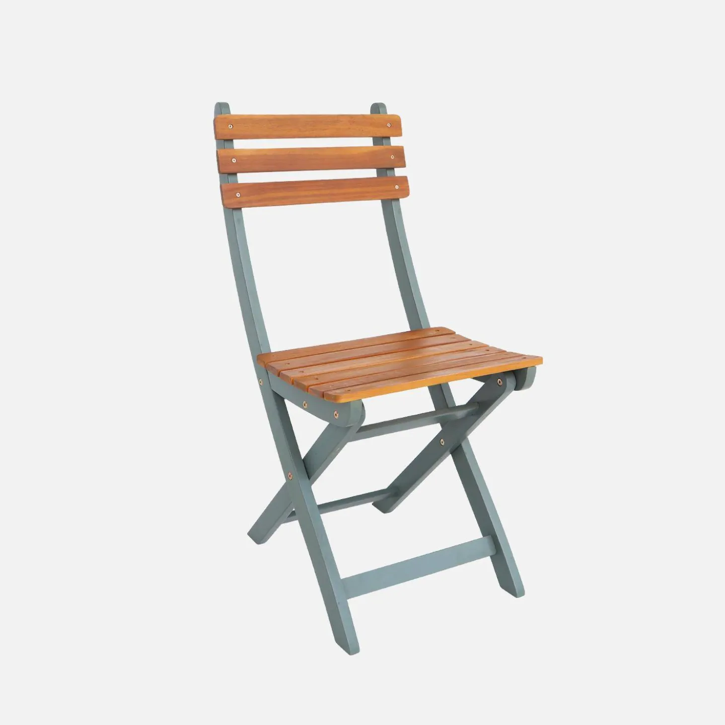 Conjunto de jardim com mesa em madeira de acácia com cantos arredondados com 10 cadeiras