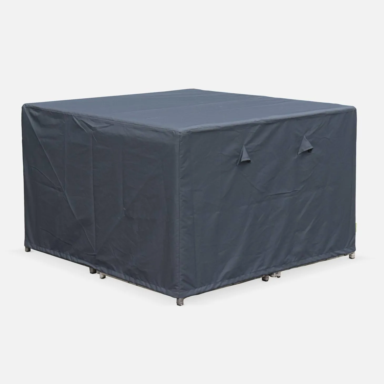 Conjunto de jardim com mesa em tecido de resina com 8 cadeirões + capa de proteção