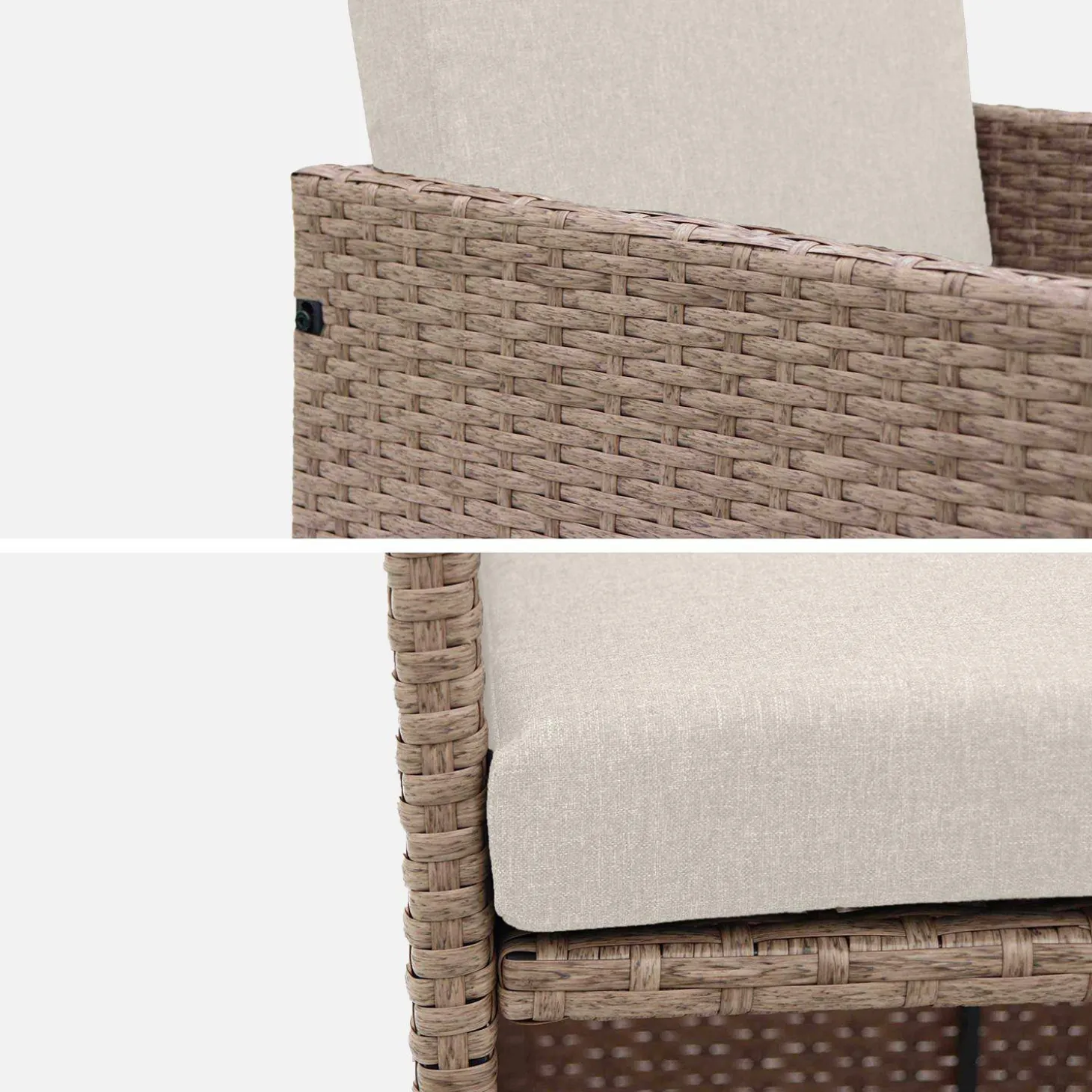 Conjunto de jardim com mesa em resina com 10 cadeiras e capa de proteção