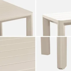 Conjunto de jardim com mesa em alumínio com 1 banco e 4 cadeiras