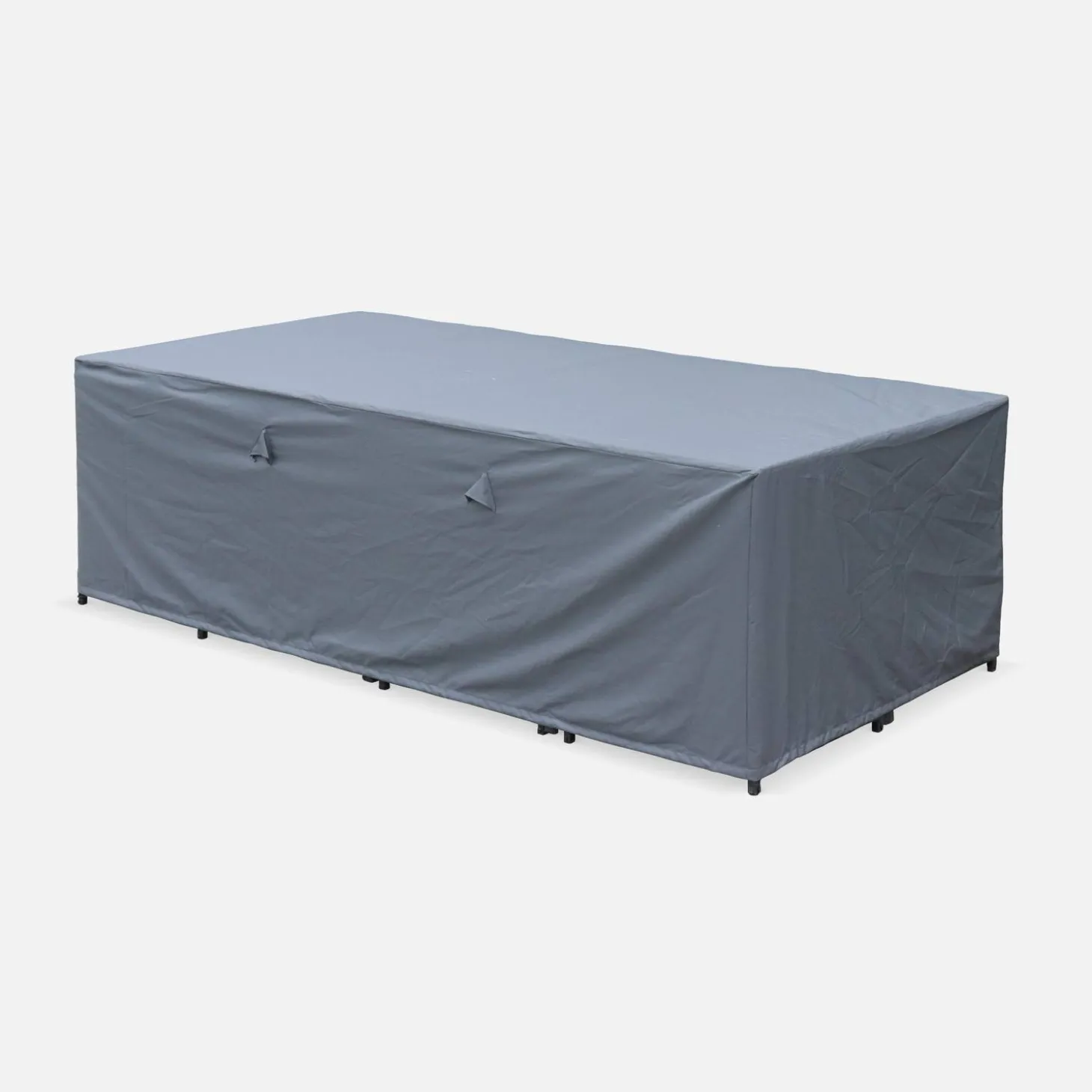 Conjunto de jardim com mesa em tecido de resina com 12 cadeirões + capa de proteção