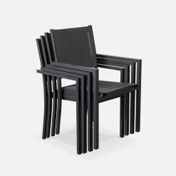 Conjunto de jardim com mesa em alumínio com 6 cadeiras