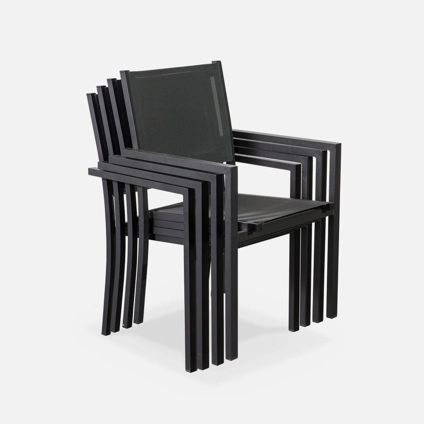 Conjunto de jardim com mesa em alumínio com 6 cadeiras