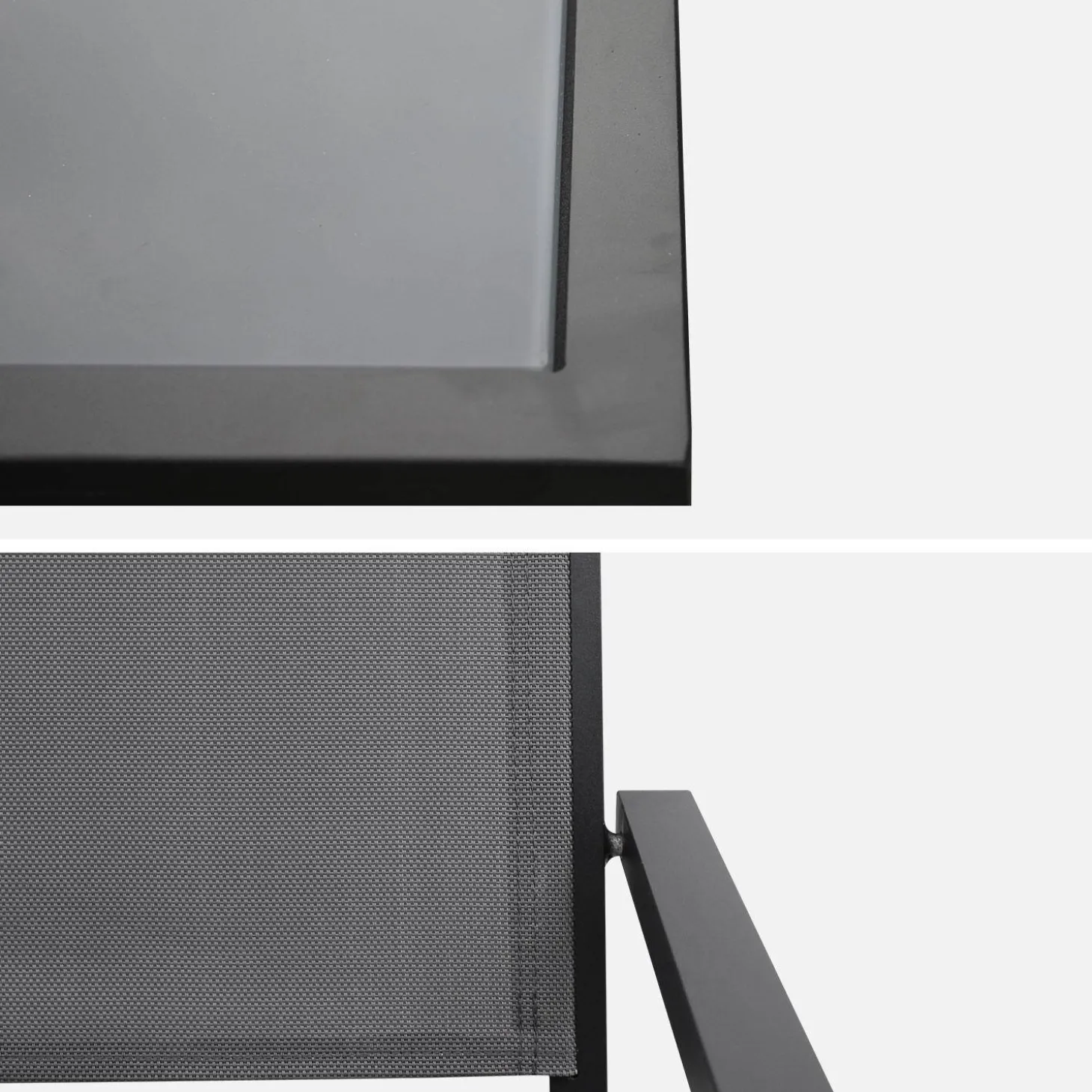 Conjunto de jardim com mesa em alumínio com 6 cadeiras
