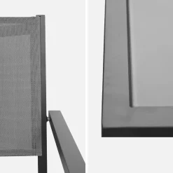 Conjunto de jardim com mesa em alumínio com 8 cadeiras