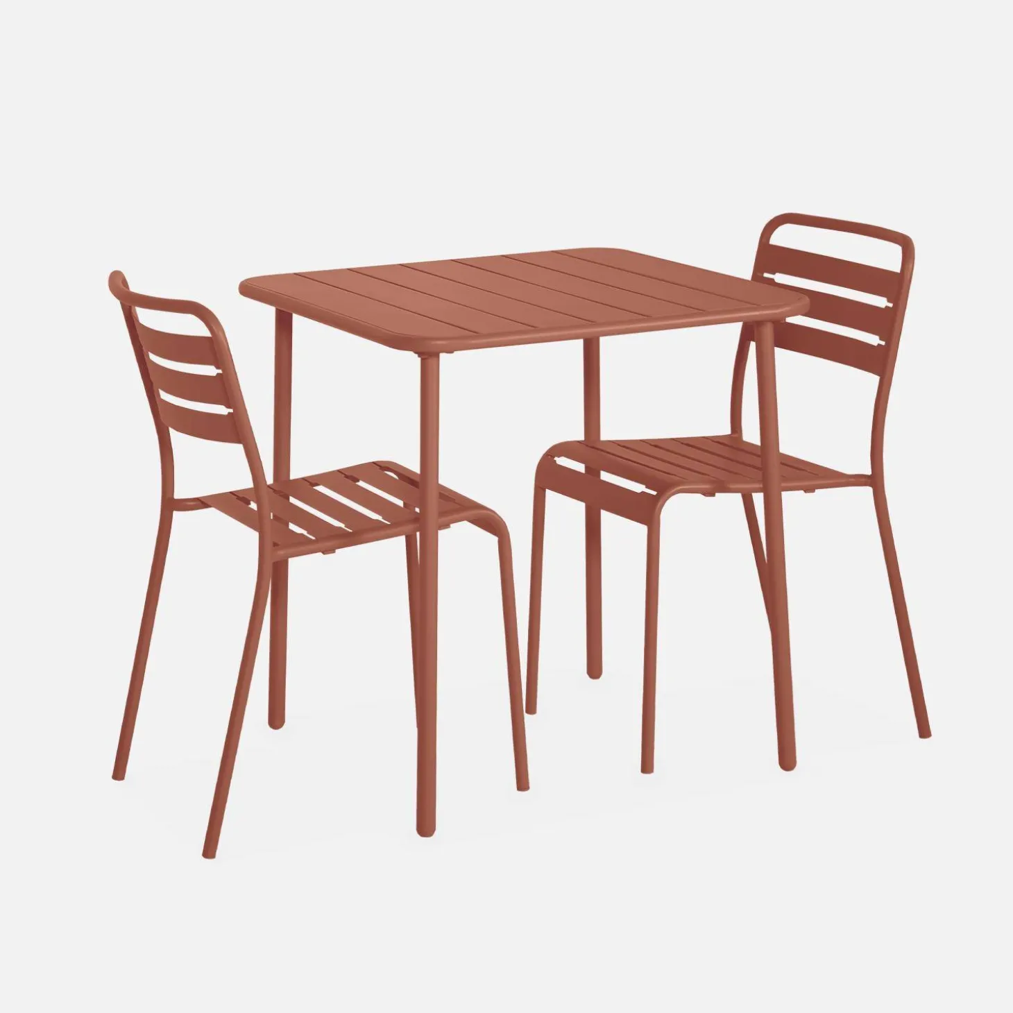Conjunto de jardim com mesa em metal com 2 cadeiras