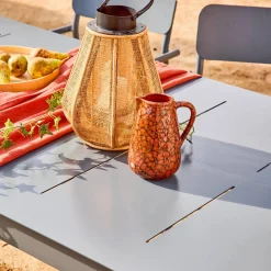 Conjunto de jardim com mesa extensível em alumínio com 8 cadeiras