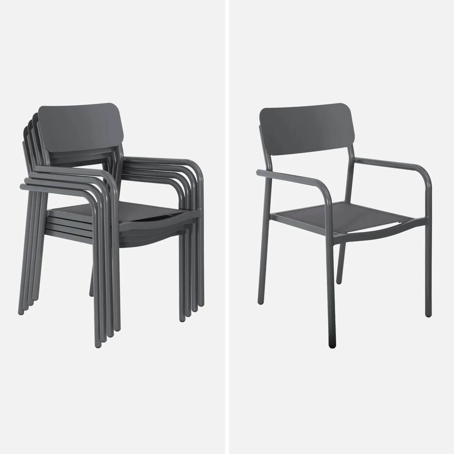 Conjunto de jardim com mesa extensível em alumínio com 8 cadeiras