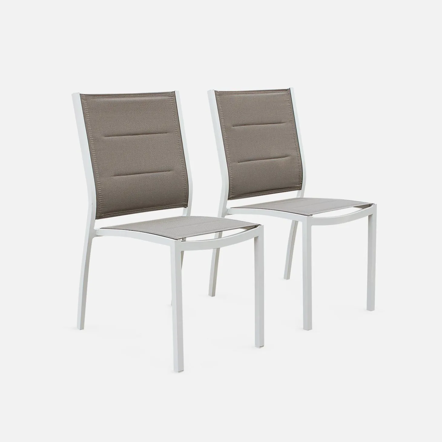 Conjunto de jardim com mesa extensível em alumínio com 6 cadeiras