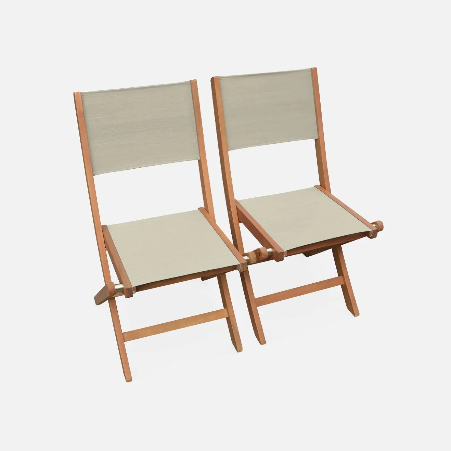 Conjunto de jardim com mesa extensível em madeira de eucalipto com 6 cadeiras