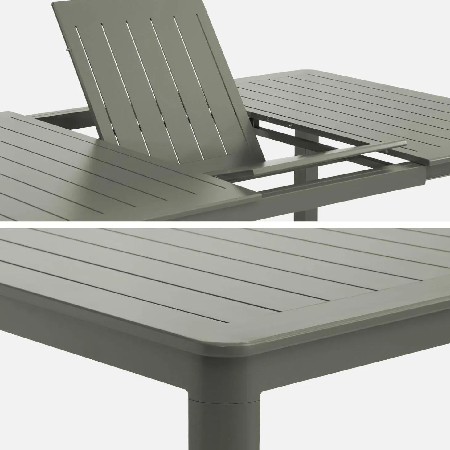Conjunto de jardim com mesa extensível em alumínio com 12 cadeiras