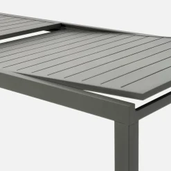 Conjunto de jardim com mesa extensível em alumínio com 10 cadeiras