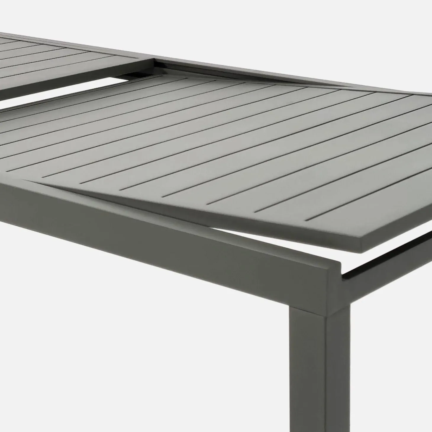 Conjunto de jardim com mesa extensível em alumínio com 10 cadeiras
