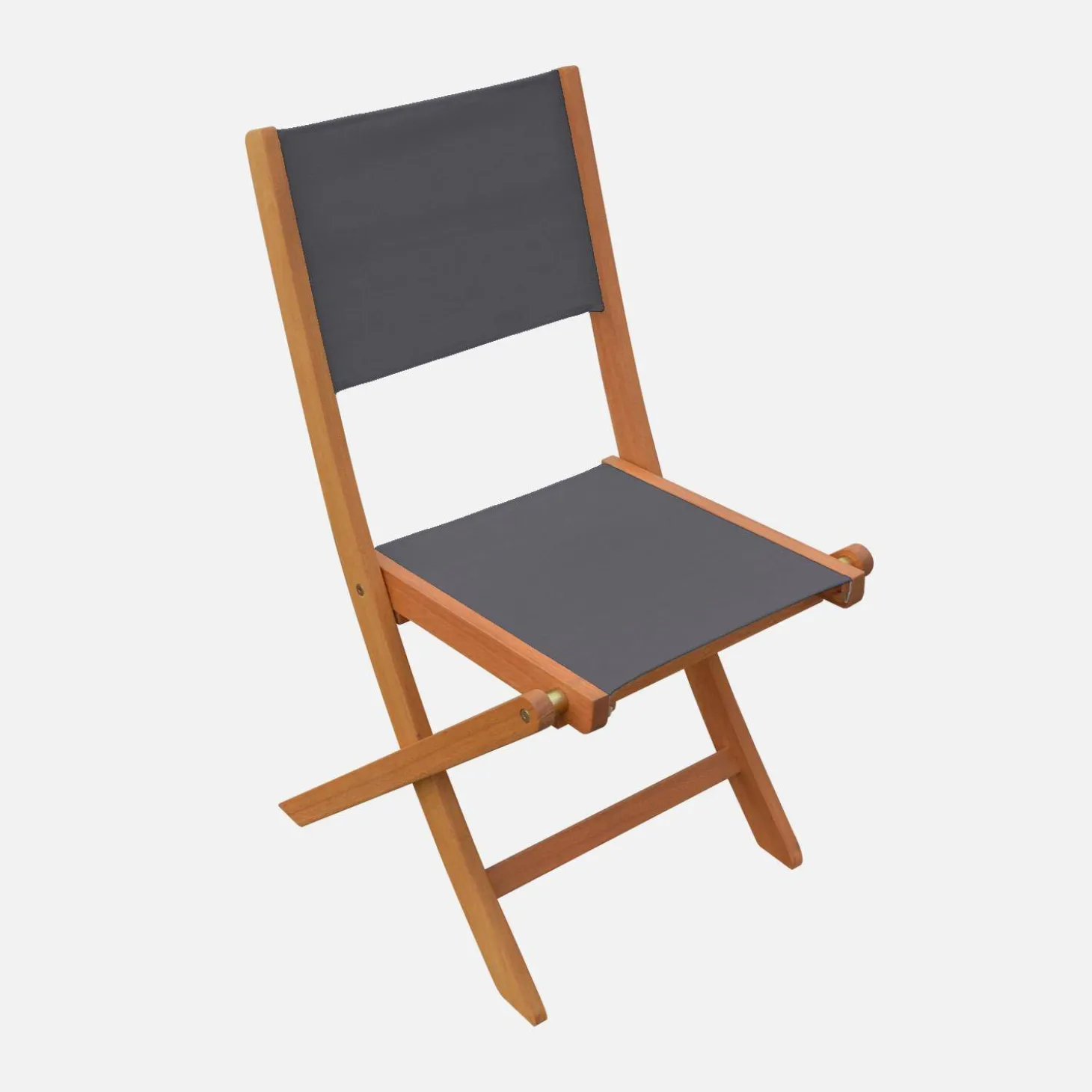 Conjunto de jardim com mesa extensível em madeira de eucalipto com 6 cadeiras
