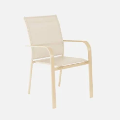 Conjunto de jardim com mesa extensível em alumínio com 12 cadeiras