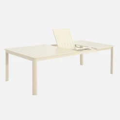 Conjunto de jardim com mesa extensível em alumínio com 12 cadeiras