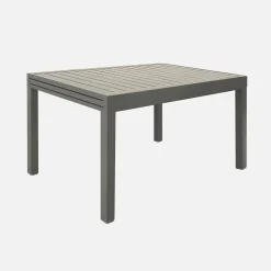 Conjunto de jardim com mesa extensível em alumínio e textilene com 8 cadeiras