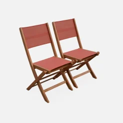 Conjunto de jardim com mesa extensível em madeira com 8 cadeiras