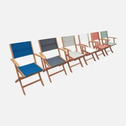 Conjunto de jardim com mesa extensível em madeira com 10 cadeiras