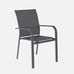 Conjunto de jardim com mesa extensível em alumínio com 4 cadeiras e 2 poltronas