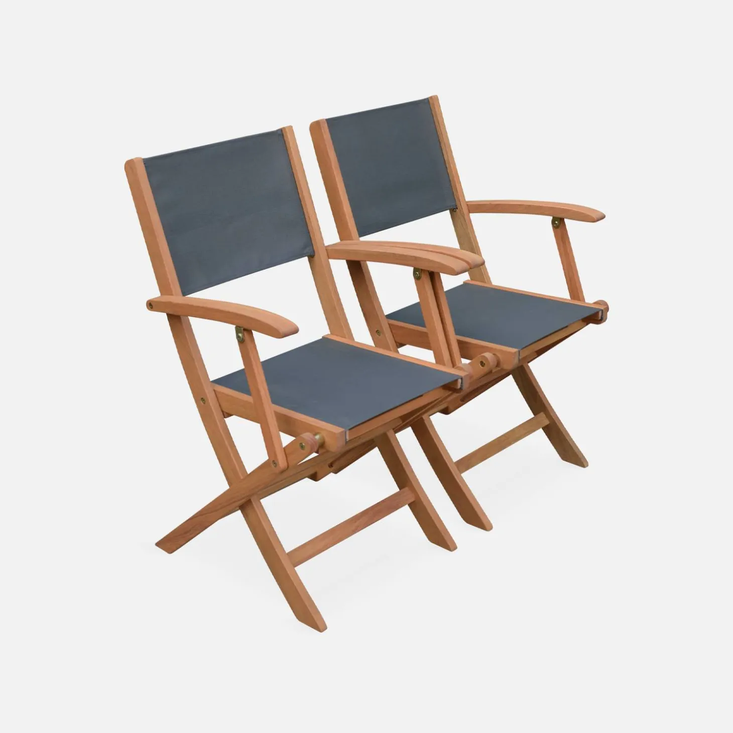 Conjunto de jardim com mesa extensível em madeira com 8 cadeiras