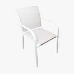 Conjunto de jardim com mesa extensível em alumínio e textilene com 8 cadeiras