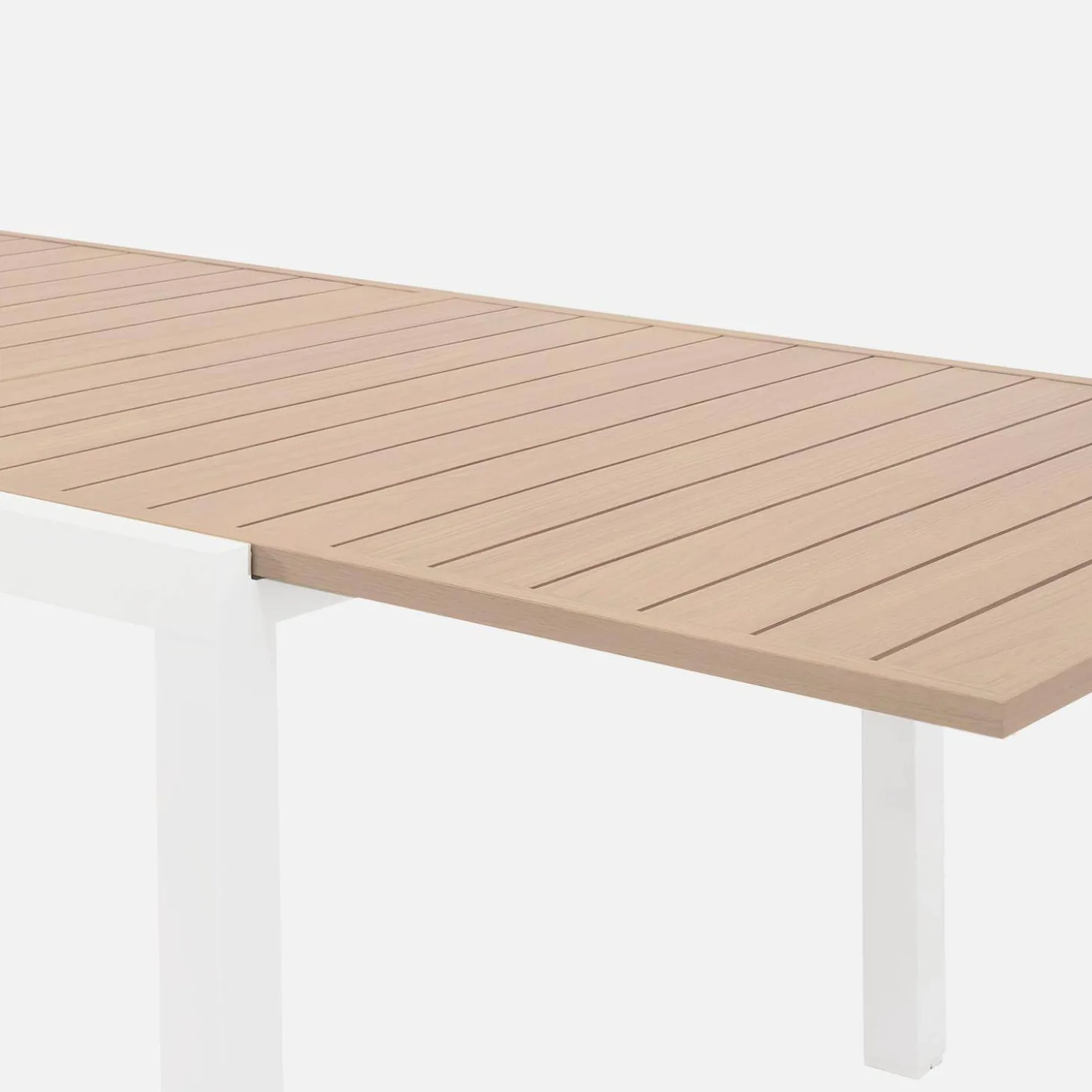 Conjunto de jardim com mesa extensível em alumínio com 10 cadeiras