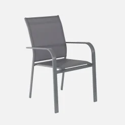 Conjunto de jardim com mesa extensível em alumínio com 12 cadeiras