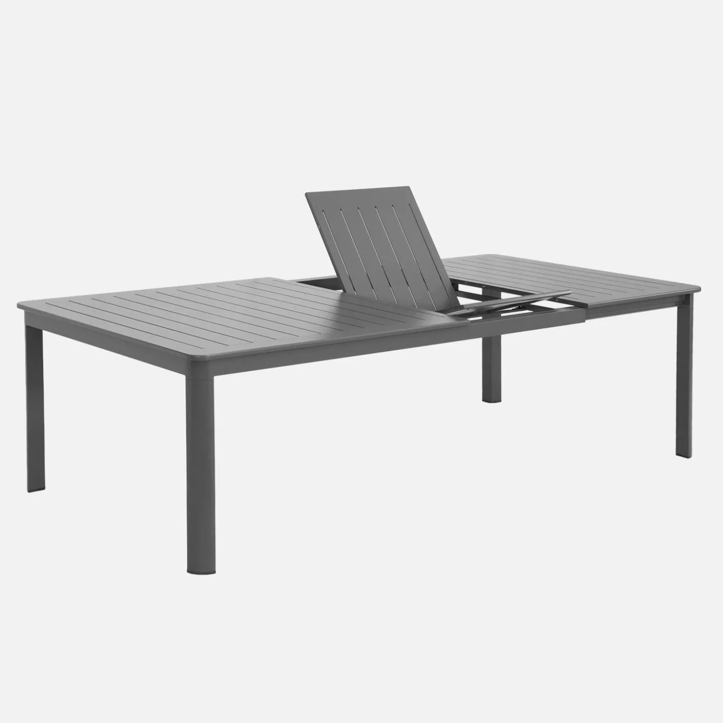 Conjunto de jardim com mesa extensível em alumínio com 12 cadeiras