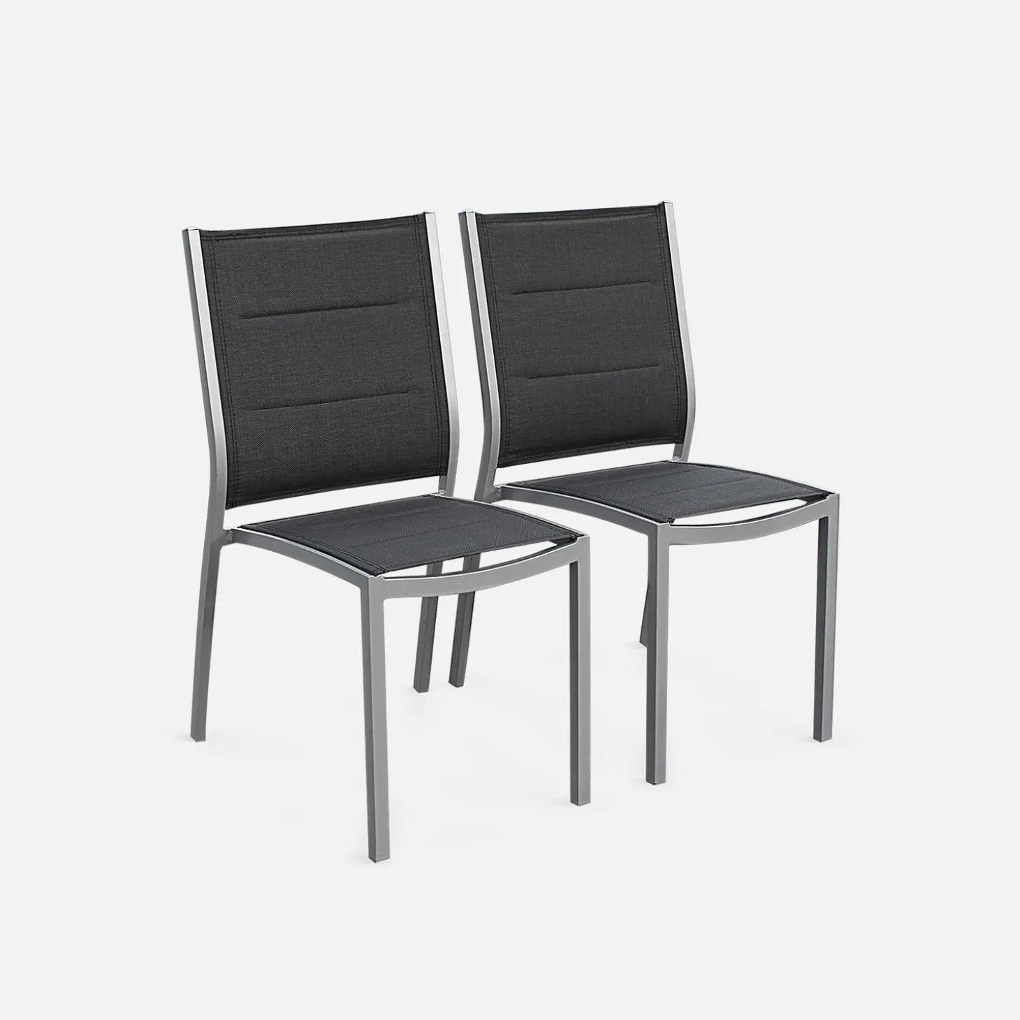 Conjunto de jardim com mesa extensível em alumínio com 6 cadeiras