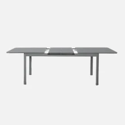 Conjunto de jardim com mesa extensível em alumínio com 8 cadeiras