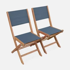 Conjunto de jardim com mesa extensível em madeira de eucalipto com 6 cadeiras