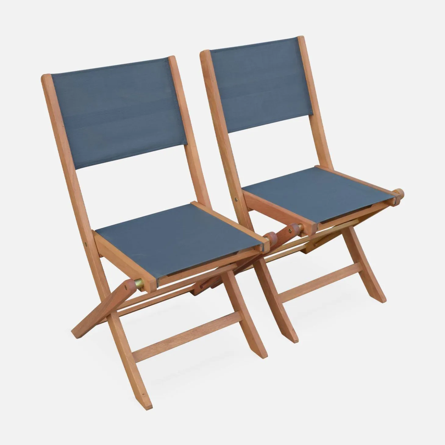 Conjunto de jardim com mesa extensível em madeira de eucalipto com 6 cadeiras