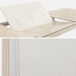 Conjunto de jardim com mesa extensível em alumínio com 8 cadeiras