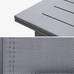 Conjunto de jardim com mesa extensível de alumínio com 10 cadeiras