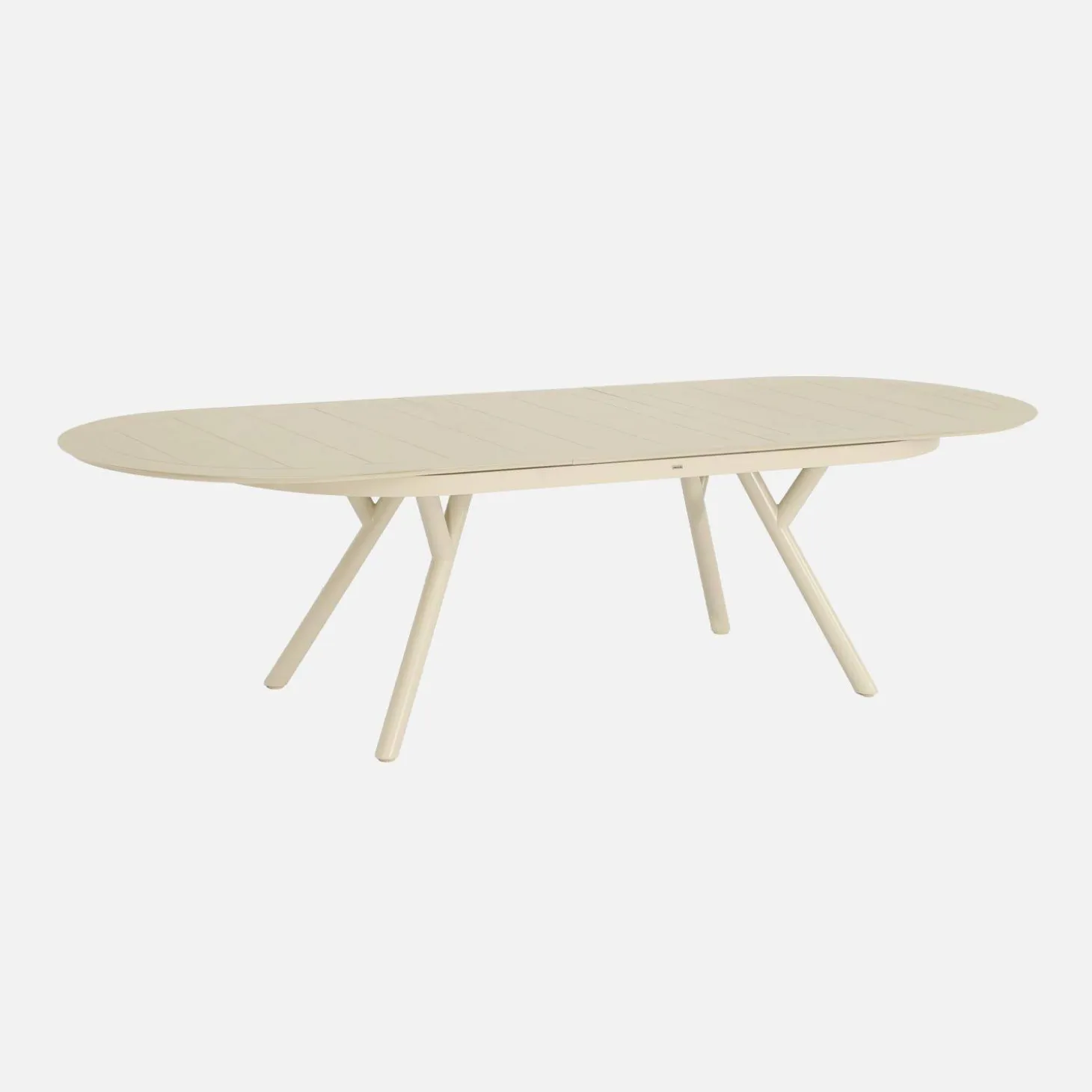 Conjunto de jardim com mesa oval extensível em alumínio com 8 cadeiras