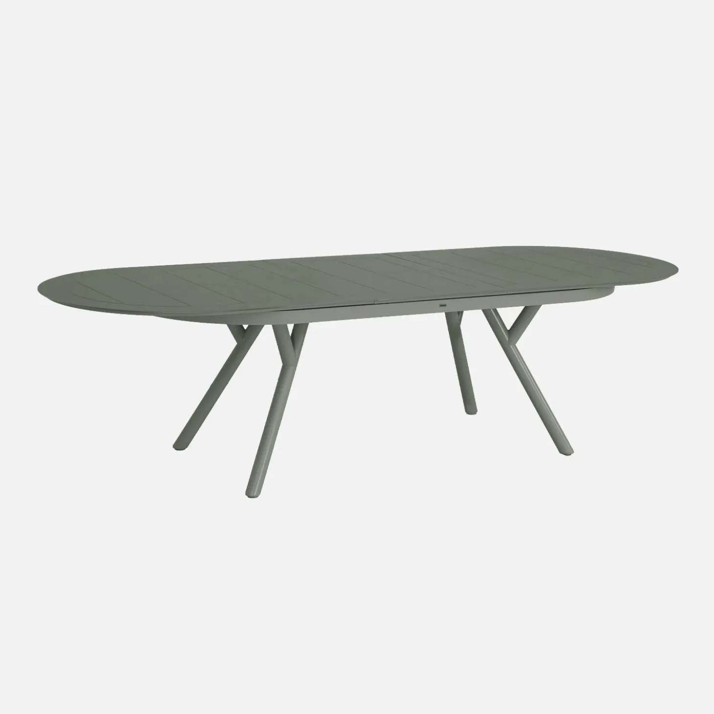 Conjunto de jardim com mesa oval extensível em alumínio com 8 cadeiras
