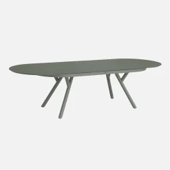 Conjunto de jardim com mesa oval extensível em alumínio com 6 cadeiras