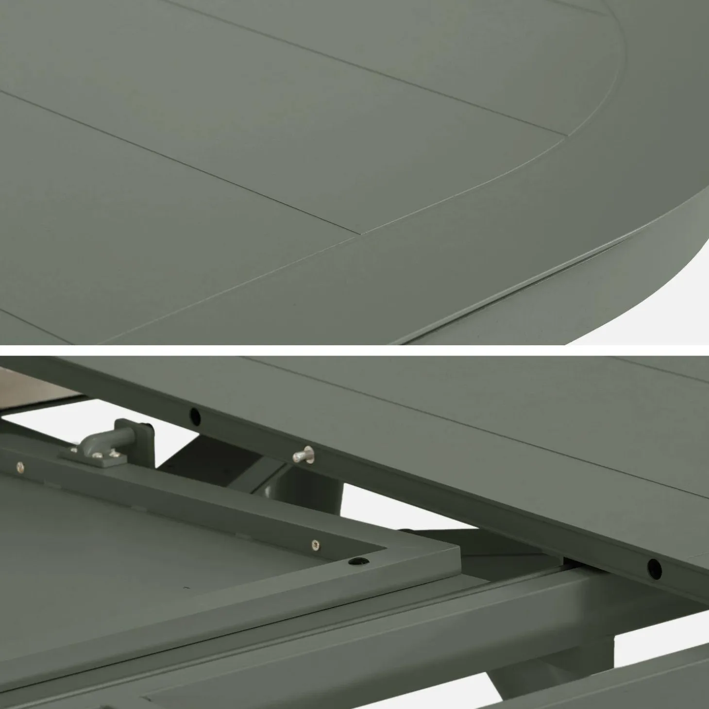Conjunto de jardim com mesa oval extensível em alumínio com 6 cadeiras