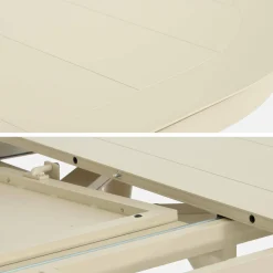 Conjunto de jardim com mesa oval extensível em alumínio com 10 cadeiras