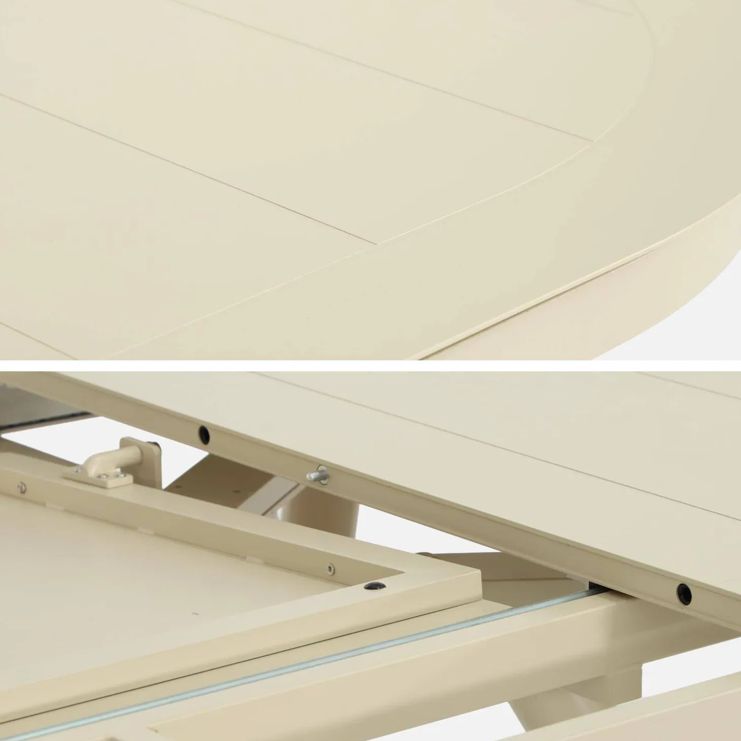 Conjunto de jardim com mesa oval extensível em alumínio com 6 cadeiras