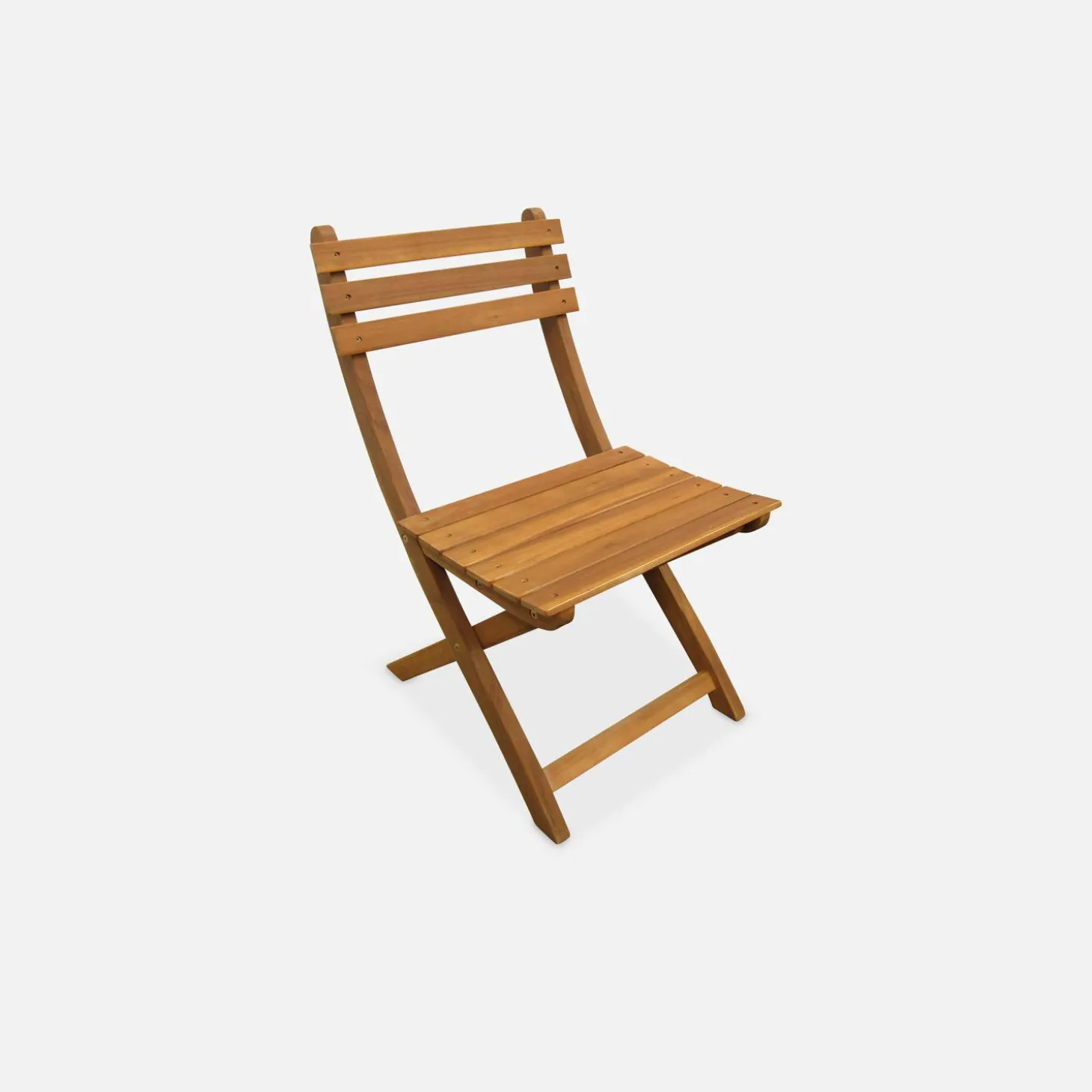 Conjunto de jardim com mesa oval dobrável em madeira com 6 cadeiras