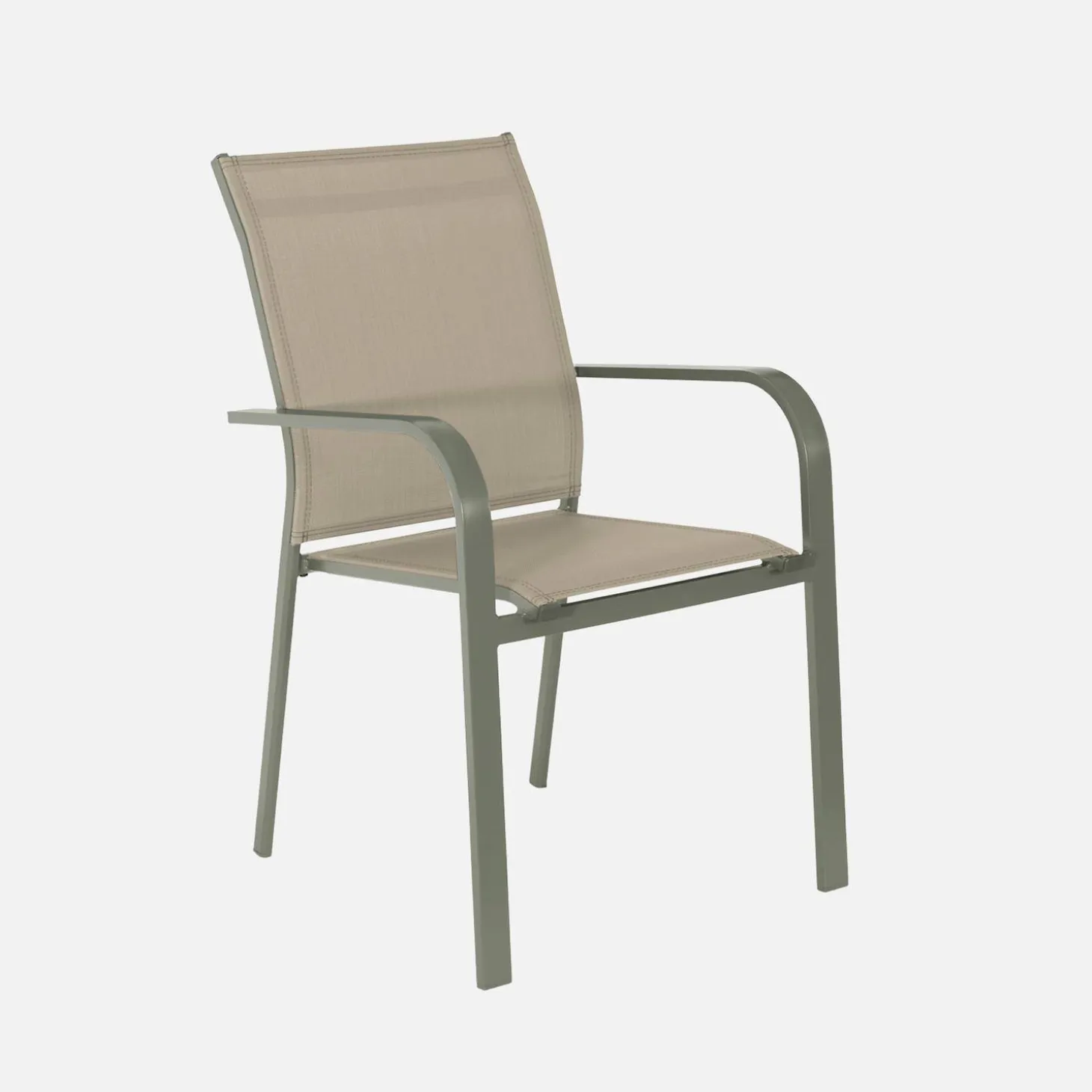 Conjunto de jardim com mesa redonda em alumínio com 6 cadeiras