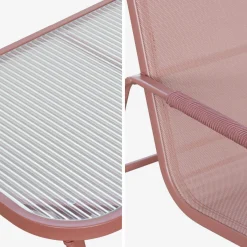 Conjunto de jardim com sofá em aço, 4 lugares