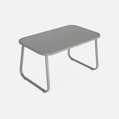 Conjunto de jardim com sofá em metal, 4 lugares